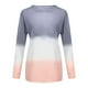 thumbnail image 3 of ICHUANYI Liquidación Sudadera de manga larga con estampado degradado y corbata de talla grande para mujer ICHUANYI WER202308251940, 3 of 7