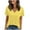 Yellow, variant on Lmnyox V Neck T Shirt Women's Basic Solid Color Short Sleeve Tee Shirt Casual Loose Summer Tops Clothes