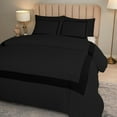 thumbnail image 4 of DNG Creations 5 Piece Full Black And Black Border Line Pattern Duvet Cover - 100% Egyptian Cotton, 800 Thread Count ( Oversized King ), 4 of 5