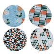 thumbnail image 2 of Frank Lloyd Wright Textile Taliesin West Black Ceramic Dessert Plates Pack Of 4, 2 of 10