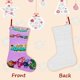 thumbnail image 3 of ¡Vamos, Plátanos! Tema: Calcetines de Navidad, fino lino blanco para colgar en escaleras y chimenea, decoración navideña para el hogar, regalo de Navidad.54cm×38cm, 3 of 5