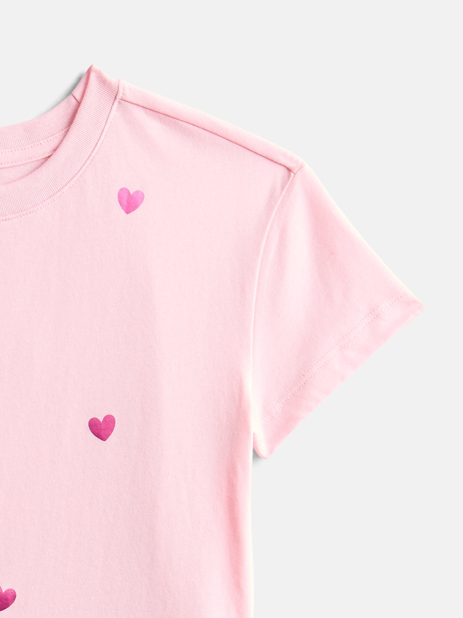 Wonder Nation Girls' Graphic Print Tee with Short Sleeves, Sizes 4-18 & Plus