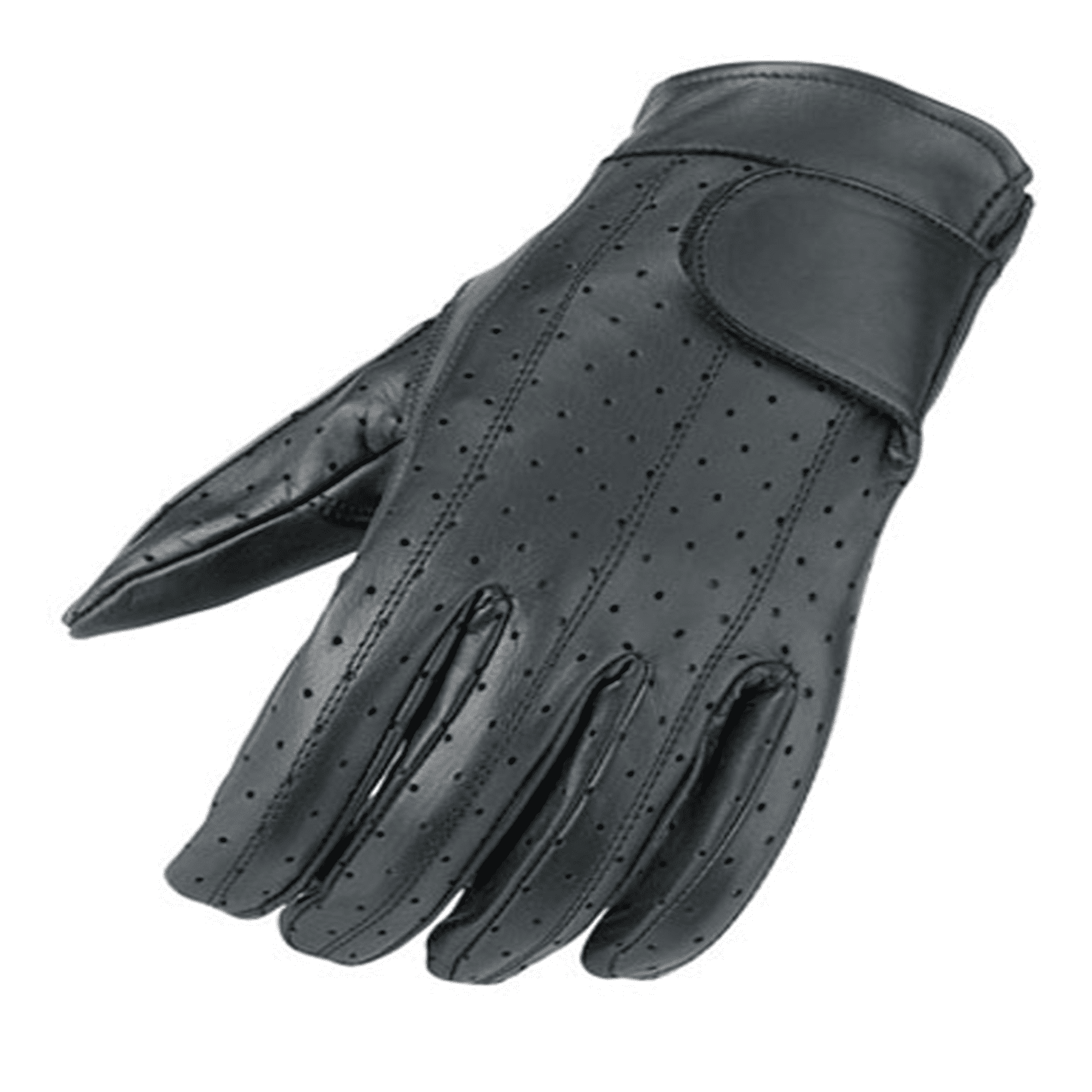 Leather Non-Lined Wrist Strap Soft Perforated Riparo Motorsports Driving Gloves 