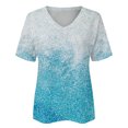 thumbnail image 3 of Gibobby Camisetas Mujer Manga Corta Camisetas manga corta verano para mujer, camisetas entrenamiento informales con cuello , camisetas básicas tipo tún(Azul claro,XL), 3 of 4