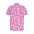 thumbnail image 4 of Mens Valentine Shirt, Heart Print Short Sleeve Shirt, Men's Valentine's Day Printed Tops Button Casual Short Sleeved Lapel Shirt, 4 of 5