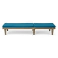 thumbnail image 4 of Maddison Outdoor Acacia Wood Chaise Lounge and Cushion Set, Gray and Blue, 4 of 9