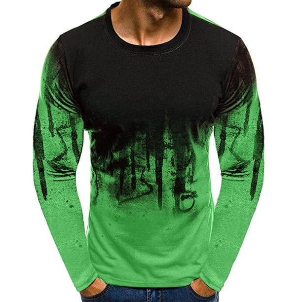 Camiseta de manga larga con estampado 3D unisex para hombre Blusa casual Pompotops oipoqjl4462