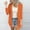 Orange, variant on Enjoytime Women's Lightweight Cardigan Solid Color 3/4 Sleeve Plus Size Tops Open Front Button Loose Short Cardigans Outerwear