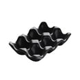 thumbnail image 4 of 6 Holes Egg Tray Holder Refrigerator Holds 6 Fresh Eggs Anti Slip Egg Organizer Egg Storage Lattice for Kitchen Fridge Home Black, 4 of 7