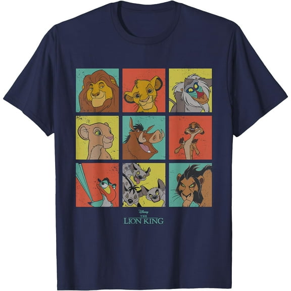 The Lion King Characters 90s Grid DTG Print Unisex T-Shirt