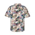 thumbnail image 4 of Xecao Colorful Flowers print Hawaiian shirt - a stylish short-sleeve button-down for men, perfect for casual beach and tropical outings., 4 of 9