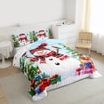 thumbnail image 3 of Homewish Cute Cartoon Snowman Bedding Comforter Set,Colorful Christmas Gifts Twin Comforter Sets,Merry Xmas Bedding Set For Girls Kids,Breathable Home Decor Reversible,2pcs, 3 of 8