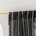 thumbnail image 7 of Psoiuetr Black Boho Curtains for Bedroom Living Room Linen Cotton Embroidered Semi Blackout Farmhouse Window Treatment Drape Vintage Tassels Rod Pocket 1 Panel 52" W x 63" L, 7 of 7