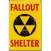 Fallout Shelter Look Reproduction Metal Tin Sign, Garage Decor Man Cave Sign Tin Sign Home Decor Home Art Metal Signs Wall Art Wall Decor Poster 8 * 12 in