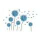 thumbnail image 3 of Pegatinas de pared de diente de león azul perfecl calcomanías florales extraíbles impermeables mariposas, 3 of 8