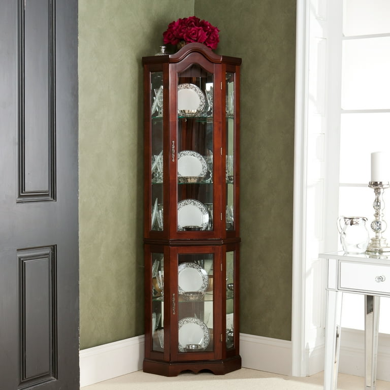 Sei corner curio cabinet deals