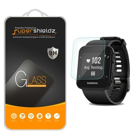 [1-Pack] Supershieldz for Garmin Forerunner 35 Tempered Glass Screen Protector, Anti-Scratch, Anti-Fingerprint, Bubble Free