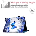 thumbnail image 4 of Case for Lenovo Tab M10 Plus 10.3" Case(2nd Gen 2020), TB-X606F/ TB-X606X 10.3" FHD Android Tablet Case, Allytech Multi-Angle Viewing Folio Stand Wallet Case with Auto Sleep Wake, Blue Butterfly, 4 of 7