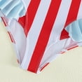 thumbnail image 5 of Gyratedream Toddler Baby Suspender One Piece Swimsuit Kids Quick Dry Stripe Swimwear Boy Girl Ruffle Bathing Suit for 8 Years-12 Years, 5 of 6
