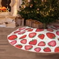 thumbnail image 5 of Sikiie Hand Drawn Strawberry Nativity Christmas Tree Skirt, Jesus Christian Winter Holiday Tree Mat Decoration(30-48IN)36", 5 of 6