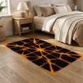 thumbnail image 2 of ODIKA 5'x7' Washable Area Rug Easy Care, Non-Shedding, Pet Friendly, Fissure Illusion Grid Motif Optical Cracked Volcanic Abstract Refined Structured for Small Living Room, Bedroom, 2 of 7