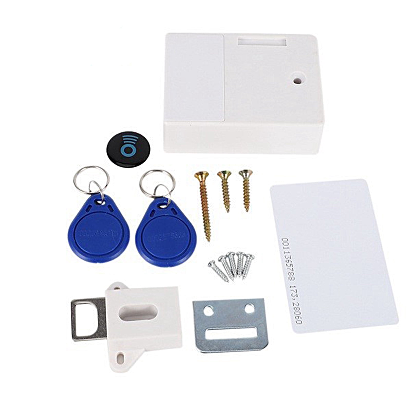 Yrmaups 3Pcs Invisible Electronic Cabinet Lock, Hidden RFID Lock for Wooden Cabinet Drawer Cupboard Locker, DIY Smart Keyless Entry Lock for Home Office Furniture Security