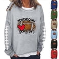 thumbnail image 3 of EQWLJWE Chandail de Jour de Match pour Femmes, Graphique de Lettres de Football, Manches Longues, Chandail, Hauts de Sport, Imprimé de Lettres de Football, Chandails Décontractés à Manches Longues, Col Rond, Hauts d'Hiver pour Femmes, Hauts d'Entraînement pour Femmes, 3 of 3