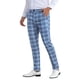thumbnail image 5 of Pantalones de negocios clásicos de cuadros para hombres INSPIRE CHIC, cintura media, talla 30, azul, 5 of 5