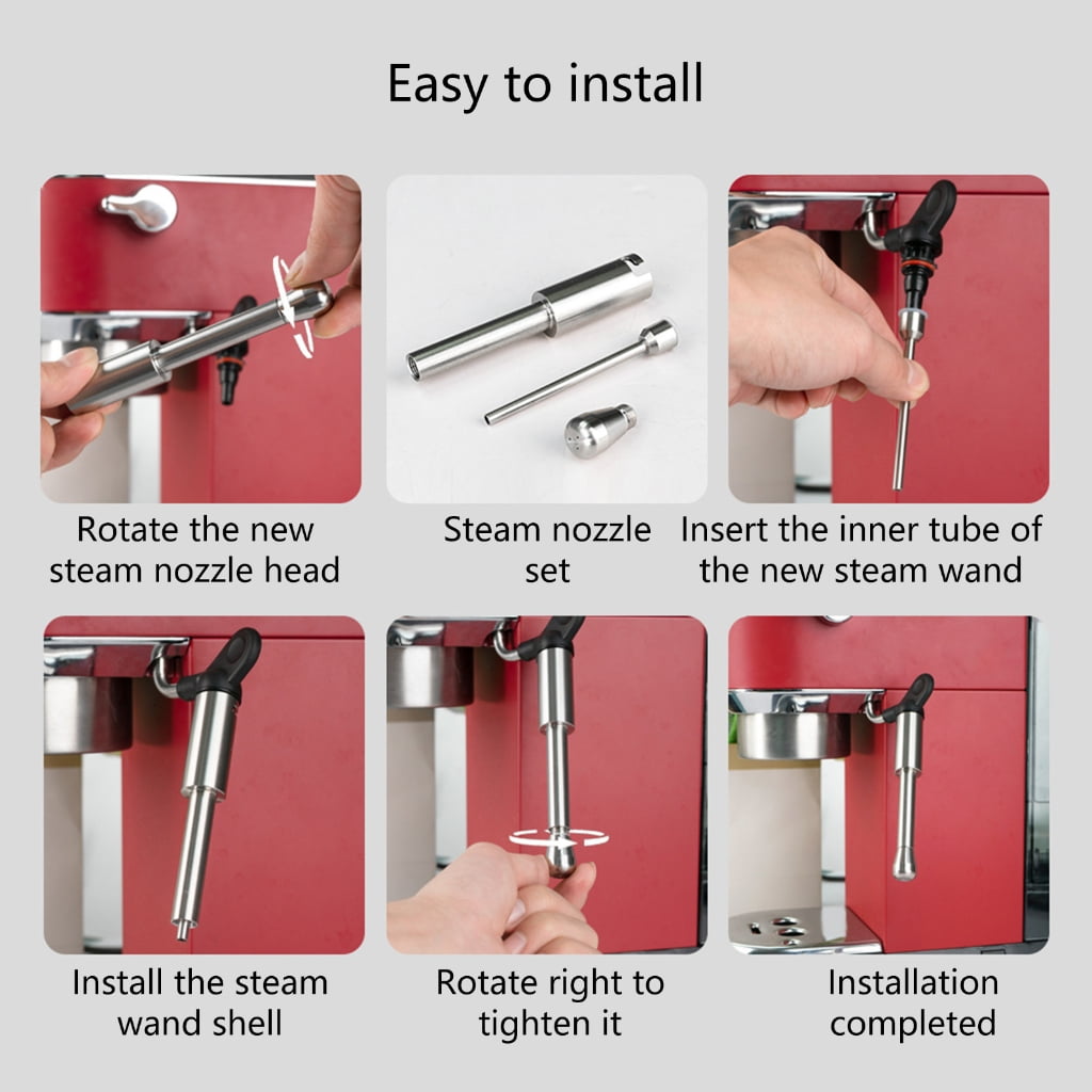 tegongse Heat Resistant Steam Tube Set Milk Frothing Pipe for EC685 Espresso Machines Provide Performances High Use Environments