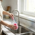 thumbnail image 4 of Dish Washing Brush With Handle, Cleaning Brushes for Household Use, Adjustable Long Handle Water Bottle Brush, For Soft Foam Dish Cleaning Brush For Wine Glasses Mugs Cups & Kettles (Red), 4 of 6
