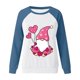 thumbnail image 2 of Gibobby Sudadera sin capucha y ocio Sudadera con capucha informal sin sombrero con cuello redondo y mangas raglán con estampado divertido del día de San Valentín para mujer 12(Azul, XL), 2 of 5