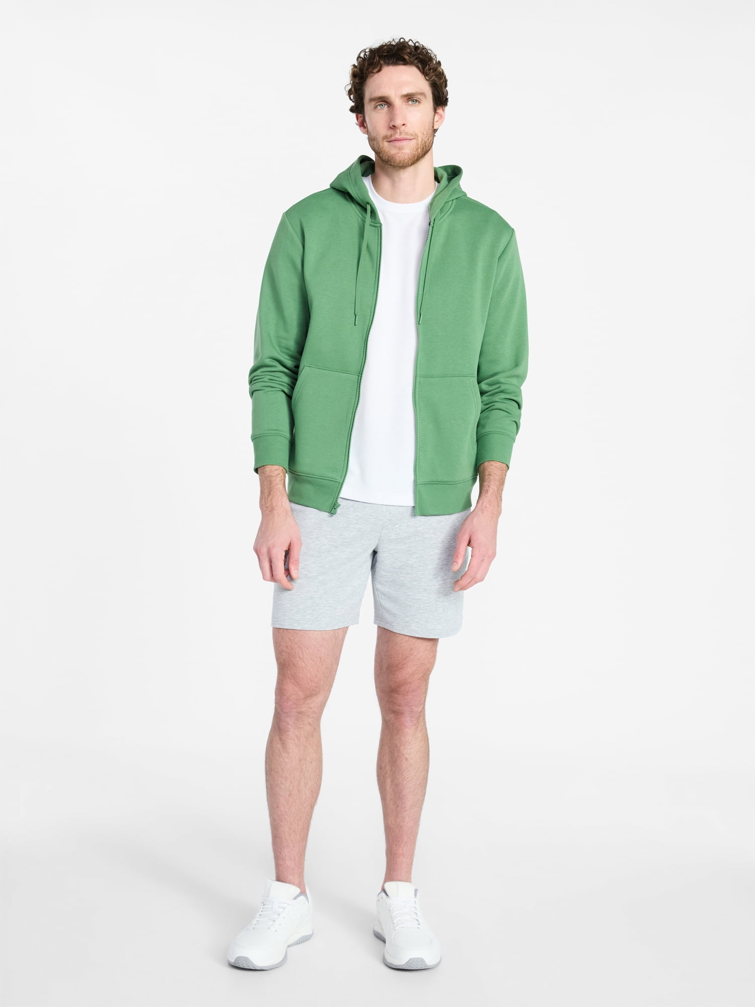 Athletic Works Men's and Big Men's Zip Up Fleece Hoodie Sweatshirt, Sizes S-5XLT