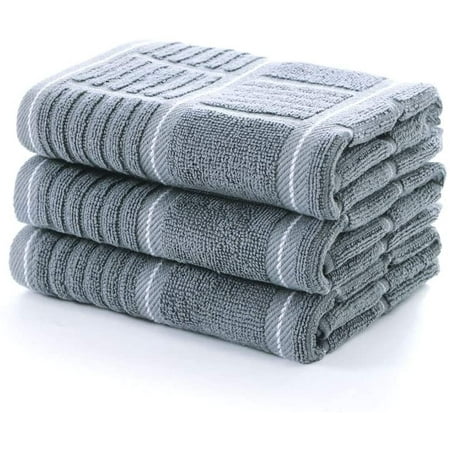  Anyi Kitchen Dish Towels Heavy Duty Absorbent Dish Cloths with  Hanging Loop 100% Cotton Tea Bar Towels (16x26, Set of 3, Navy) :  Everything Else