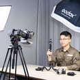 thumbnail image 2 of ABS TELEPROMPTER BLUETOOTH Compatible con Bluetooth Multi-Interface Video Grabación Equipo de transmisión en vivo con 5 anillos de adaptador Inevent EL005482-00B, 2 of 7