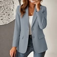 thumbnail image 2 of Cmfcve Business Blazer for Women Single Button Long Sleeve Casual Suit Jackets Open Front Lapel Collar Work Office Blazer, 2 of 9