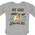 thumbnail image 4 of Inktastic My Gigi Loves Me with Sloth and Hearts Boys or Girls Long Sleeve Baby Bodysuit, 4 of 5