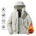 thumbnail image 2 of Mens Winter Parka Water Resistant Insulated Hooded Long Coat Softshell Jacket Windbreaker Fleece Lined, 2 of 7