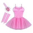 thumbnail image 3 of inhzoy Girls Sparkle Beaded Ballet Dress Swan Dance Outfit Tutu Skirt Pink 12, 3 of 8