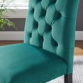 thumbnail image 4 of Side Dining Chair, Set of 2, Teal Blue, Velvet, Modern Contemporary, Kitchen Room Cafe Bistro Restaurant Hospitality, 4 of 9