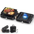 thumbnail image 1 of Estufa de camping OGERY plegable de 2 quemadores con plancha y bolsa, 1 of 9