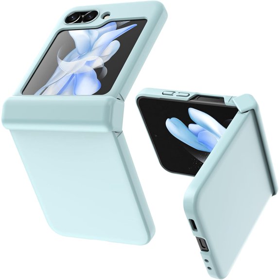 for Samsung Galaxy Z Flip 5 Case with 360° Rotatable Magnetic Ring Stand, Compatible with Mag-safe, Slim Thin Matte PC Shockproof Protective Phone Case for Women Men, Black
