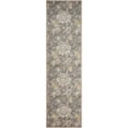 thumbnail image 2 of Nourison Graphic Illusions 2'3" x 8' Grey Botanical Indoor Rug, 2 of 5