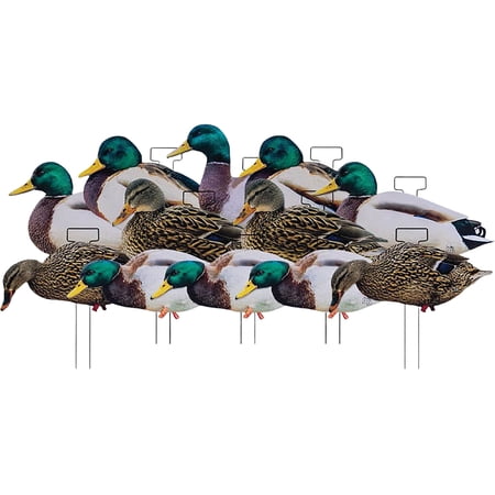 Dakota Decoys Fully Flocked Silhouette Mallard Duck Decoys 12PK