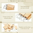thumbnail image 2 of 100Pieces Wooden Keychain Blanks Bulk Rectangle Wood Engraving Unfinished Key Ring Tag A, 2 of 7