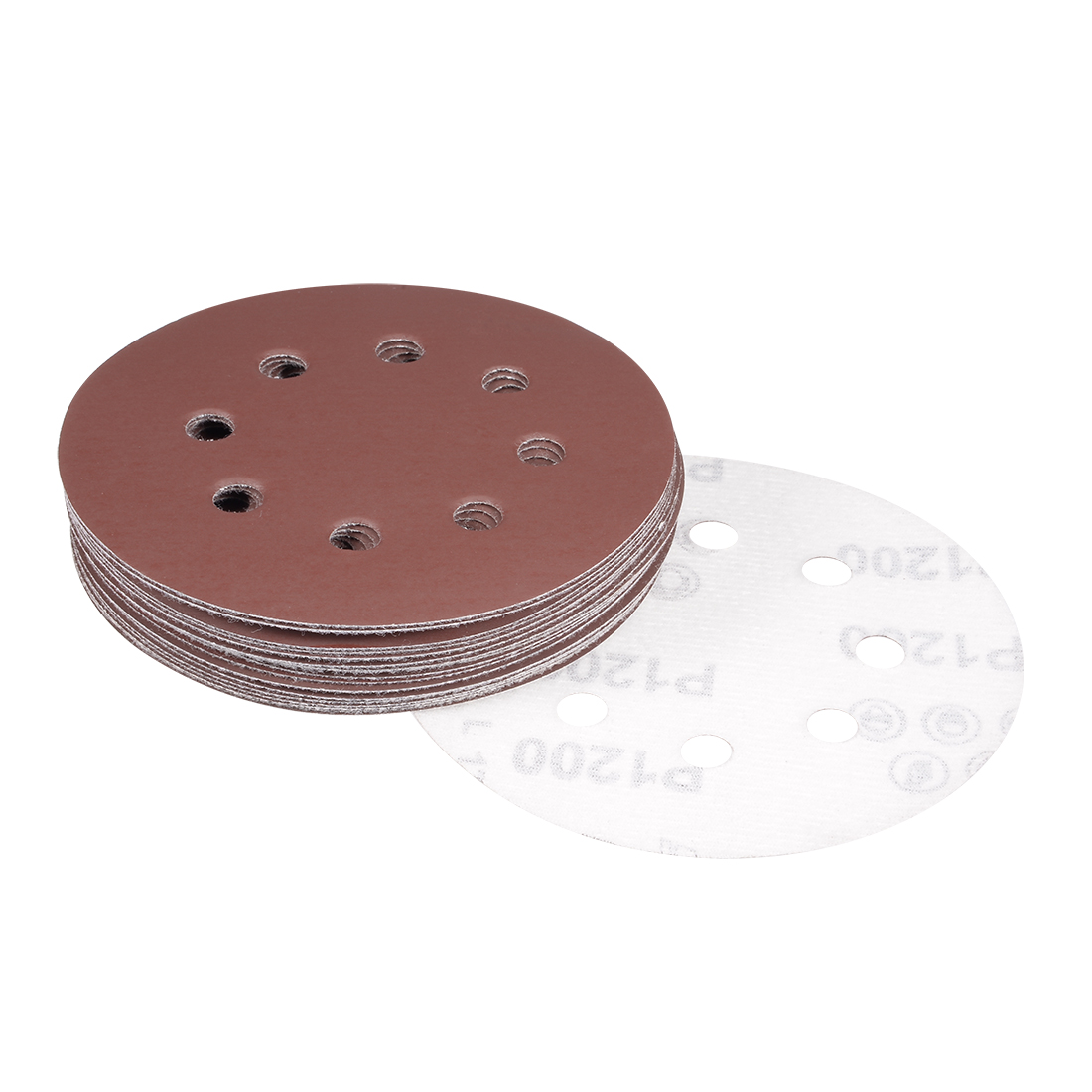 20Pcs 5 Inch 8 Hole Hook and Loop Sanding Disc 1200 Grit Flocking