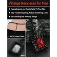thumbnail image 5 of FaithHeart Red Stone Dragon Claw Pendant Necklace for Men Vintage Punk Biker Gothic Claw Protection Necklace Jewelry Gift for Dad Grandpa Fathers Day, 5 of 11