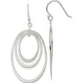 thumbnail image 1 of Sterling Silver Polished Triple Oval Dangle Earrings (56 X 27) Made In Thailand qe7202, 1 of 5