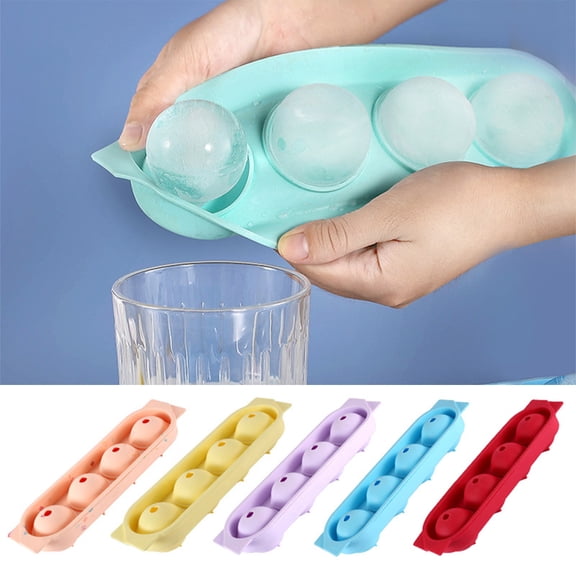 Shenmeida Silicone Round Ice Ball Mold for Whiskey Sphere Ice Cube Maker with Lid - No Leaking & BPA Free