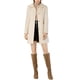 thumbnail image 2 of Abrigo de invierno de longitud media con cuello de solapa y un solo botón para mujer INSPIRE CHIC L Crema Blanca, 2 of 7