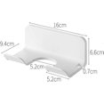 thumbnail image 4 of Wall Mounted Hair Dryer Holder, White, Bathroom Accessory, Fits Most Hair Dryers (M), 4 of 4